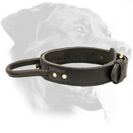 Heavy Leather Dog Collars w/Handle 2 layers for Doberman