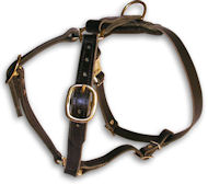 DOBERMAN Leather Dog Harness H7 for walking and tracking