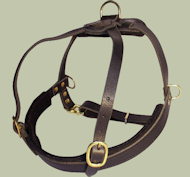 Padded Pulling Harness for Doberman-Leather Dog Harness