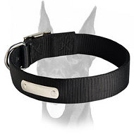 Best training 2 ply nylon collar with ID-tag for Doberman Best training 2 ply nylon collar with ID-tag for Doberman