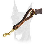 Leather Snap Tab 10 inch LEASH for Doberman