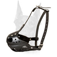Agitation Training Leather Muzzle for Doberman