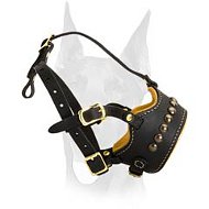 Originally designed leather padded Doberman muzzle