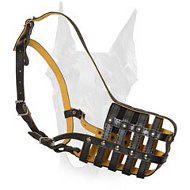 Nappa leather padded Doberman muzzle Nappa leather padded Doberman muzzle