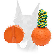 Solid rubber water ball for Doberman training - 2 1/3 inch
