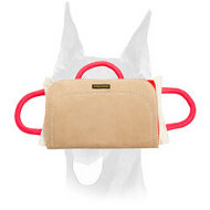 Advanced training bite pillow with leather cover for Doberman