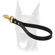 Short Leather Doberman Leash