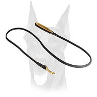 Genuine quality stitched leather leash for Doberman