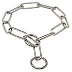 'Iron Trainer' Stainless Steel Fur Saver Dog Collar - 1/6 inch (4.0 mm) link diameter 'Iron Trainer' Stainless Steel Fur Saver Dog Collar - 1/6 inch (4.0 mm) link diameter