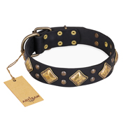 "Fancy-Schmancy" FDT Artisan Scenic Leather Doberman Collar "Fancy-Schmancy" FDT Artisan Scenic Leather Doberman Collar