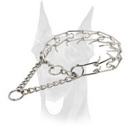Chrome plated Doberman pinch collar 1/8 inch (3.2 mm) Chrome plated Doberman pinch collar 1/8 inch (3.2 mm)