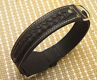 Fashion Flat Leather Dog Collar for Doberman