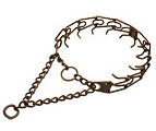 Antique Copper Prong Collar-Steel Pinch Collar for Doberman - 1/9 inch (3 mm) Antique Copper Prong Collar-Steel Pinch Collar for Doberman - 1/9 inch (3 mm)