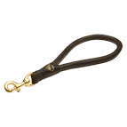 Short round leather leash for Doberman Short round leather leash for Doberman