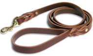 Braided Latigo Leather Lead for Doberman
