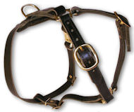 Latigo Leather Non-Padded Tracking Harness for Doberman