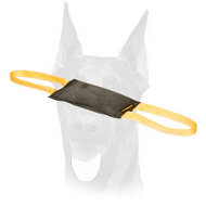 Leather Doberman bite tug for a puppy or young dog training