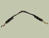 Leather Two Dog Coupler for Doberman