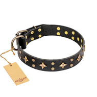 "A La Mode" FDT Artisan Premium Quality Black Leather Doberman Collar "A La Mode" FDT Artisan Premium Quality Black Leather Doberman Collar