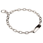 Fur Saver Dog Collar Steel Chromium Plated Width 1/9 inch (3 mm) With Plate Fur Saver Dog Collar Steel Chromium Plated Width 1/9 inch (3 mm) With Plate
