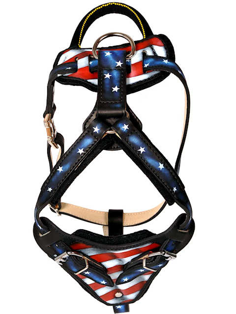 Patriotic Dog Harness for Doberman usa pride harness
