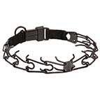 Black Stainless Steel Doberman Pinch Collar - 1/11 inch (2.25 mm) link diameter Black Stainless Steel Doberman Pinch Collar - 1/11 inch (2.25 mm) link diameter