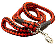 5 foot Round Nylon Leash With Brass Snap for Doberman