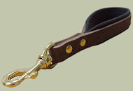 Short Handle Leather Dog Lead 1FT to 3/4" Doberman