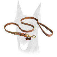 Latigo Braided oily Leather Waist Lead 4 FOOT for Doberman