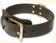 Tac-Black Leather Agitation Collars for Doberman training