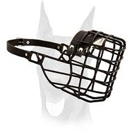 Adjustable Wire Basket Dog Muzzle for Doberman Walking/Training in Winter