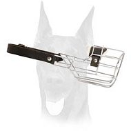Great "no-bite" wire basket muzzle for your Doberman Great "no-bite" wire basket muzzle for your Doberman