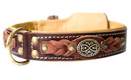 Handcrafted Leather dog collars for Doberman handmade