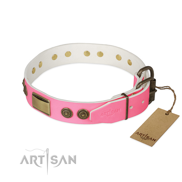 Strong buckle on easy wearing dog collar