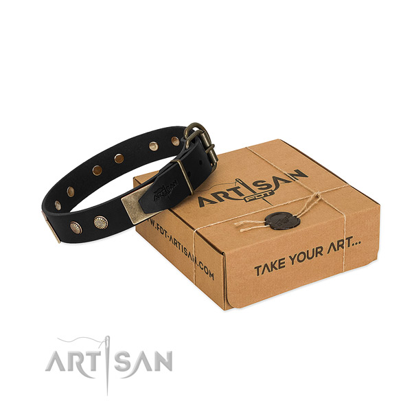 Durable studs on dog collar for comfortable wearing