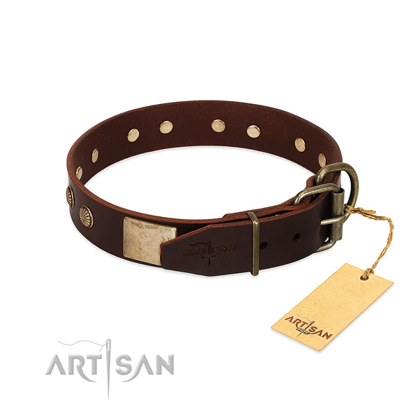 Rust-proof hardware on comfy wearing dog collar