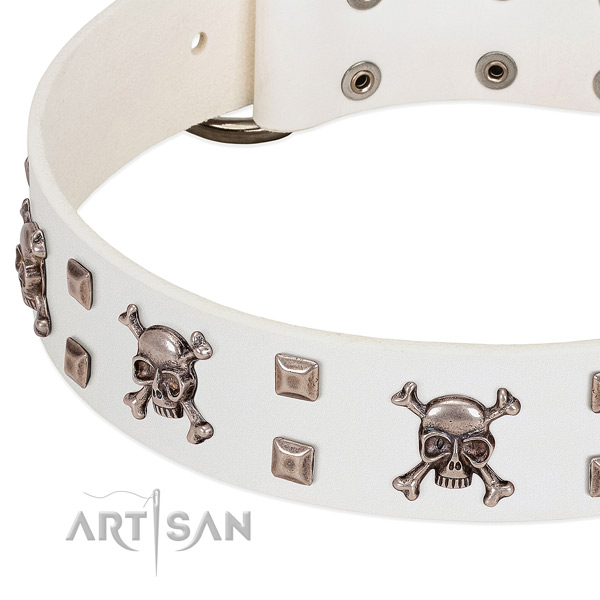 Perfect fit natural leather collar for your canine