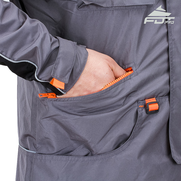 Pro Dog Trainer Jacket with Side Pockets for Any Weather