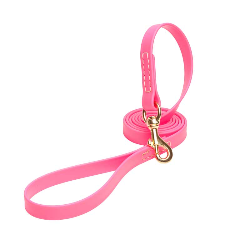 Pink Waterproof Doberman Leash Made of Biothane