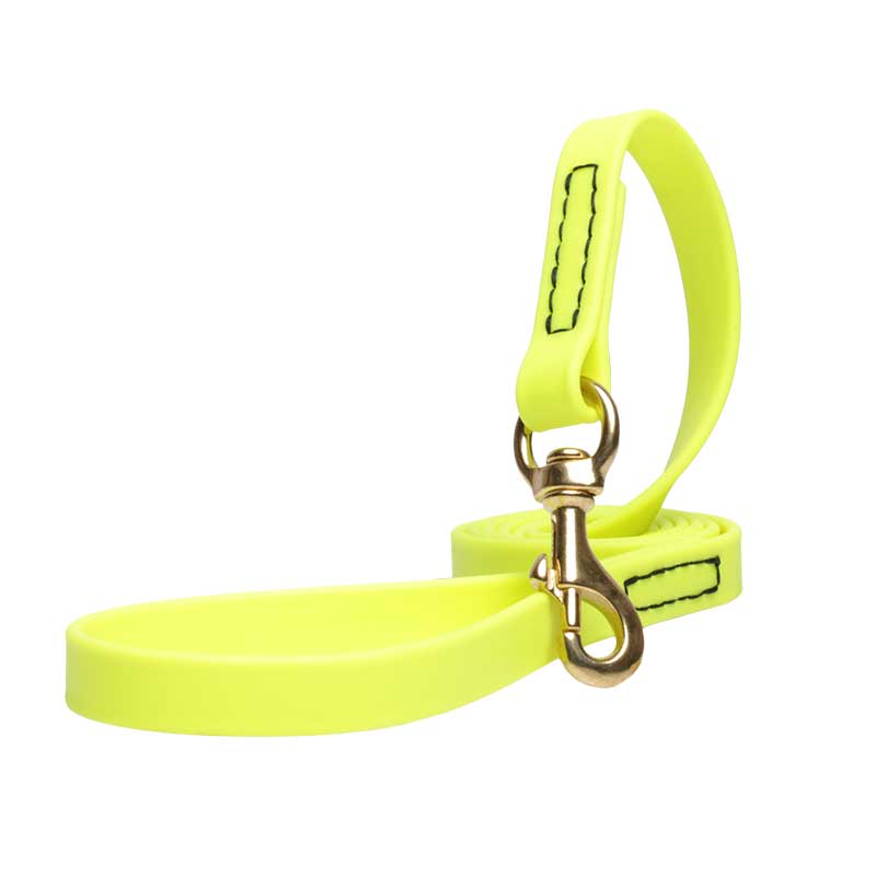 Yellow Waterproof Doberman Leash Made of Biothane