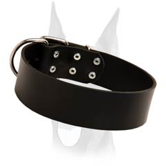 Full grain genuine leather collar