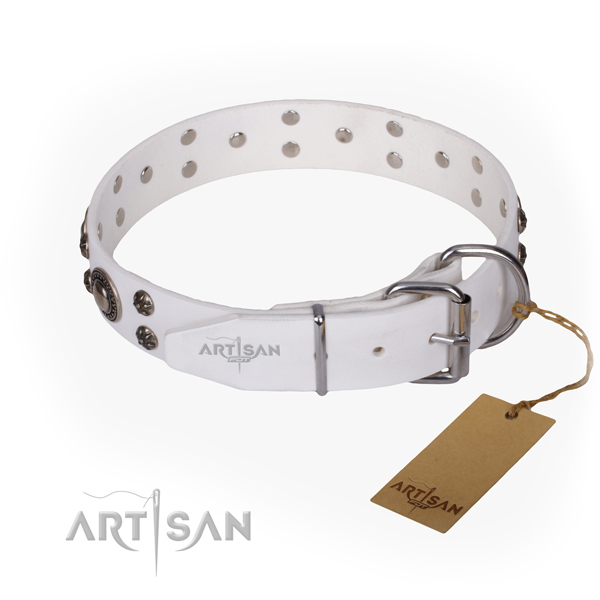 Durable leather collar for your darling pet