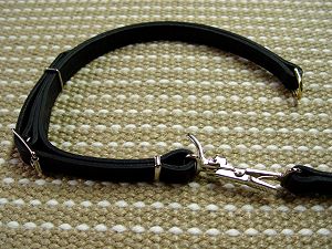 dog leash collar leather combo collar open