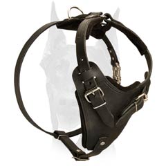 Easy Adjustable Leather Dog Harness for Doberman
