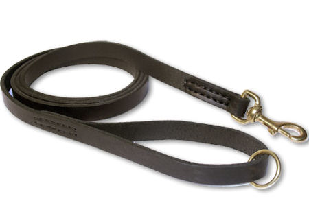 6 Foot Leather Snap Lead for Doberman