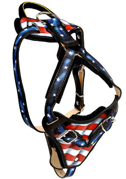 American Flag Dog Harness-USA pride Harness for Doberman