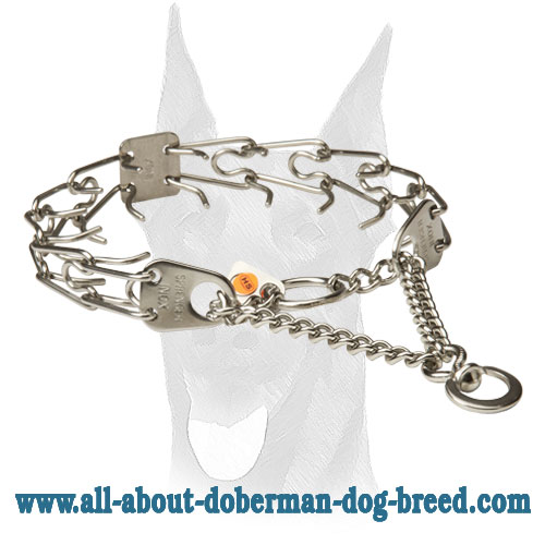 Stainless steel Doberman pinch prong collar 1/11 inch (2.25 mm)