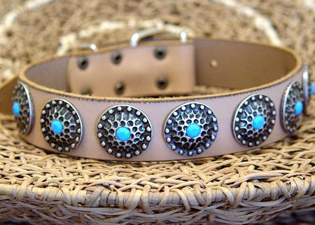 High Quality Dog Collars with blue stones Doberman