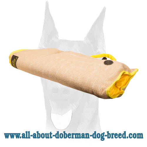Puppy sleeve made of strong yet safe for puppy training for Doberman