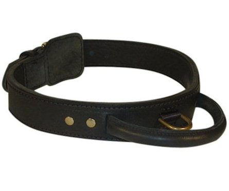 1 3/4 inch LEATHER DEPLOYMENT COLLAR for Doberman